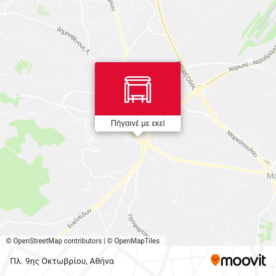 Πλ. 9ης Οκτωβρίου χάρτης