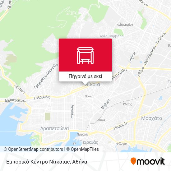 Εμπορικό Κέντρο Νίικαιας χάρτης