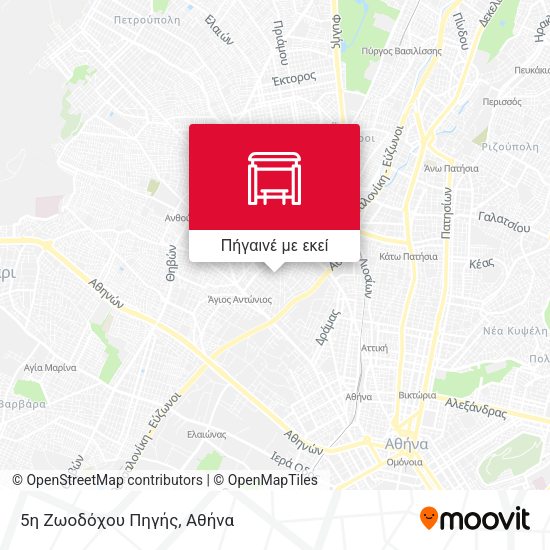 5η Ζωοδόχου Πηγής χάρτης