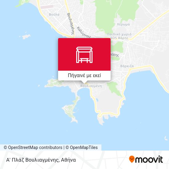 Α' Πλάζ Βουλιαγμένης χάρτης