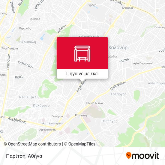 Παρίτση χάρτης