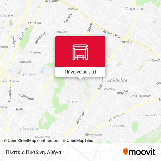 Πλατεία Πικιώνη χάρτης