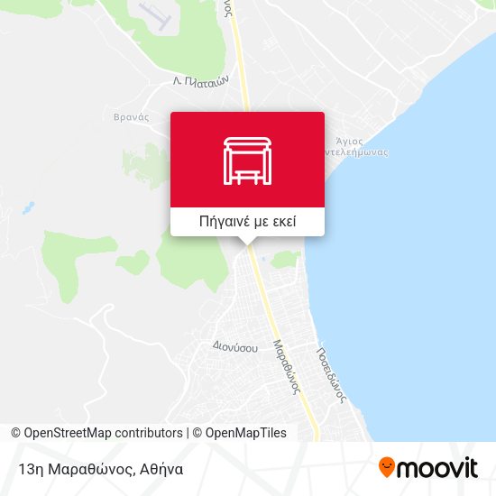 13η Μαραθώνος χάρτης
