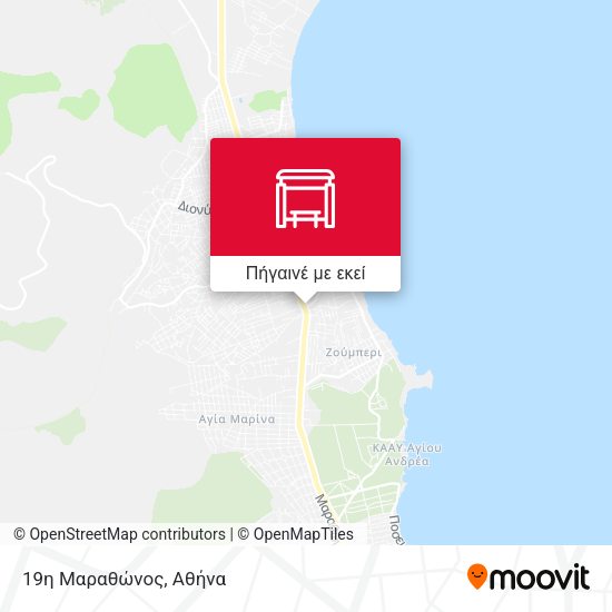 19η Μαραθώνος χάρτης