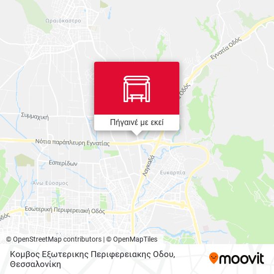 Κομβος Εξωτερικης Περιφερειακης Οδου χάρτης