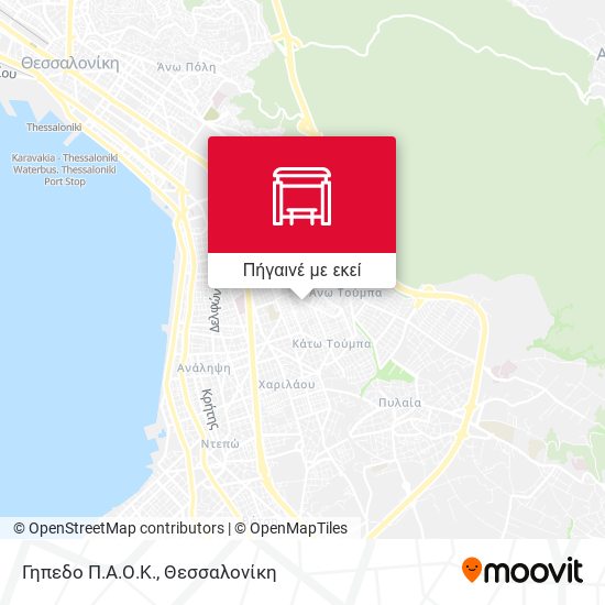 Γηπεδο Π.Α.Ο.Κ. χάρτης