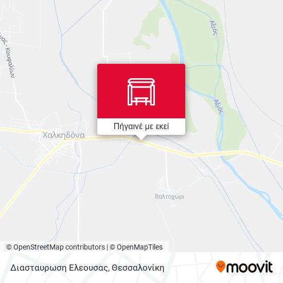 Διασταυρωση Ελεουσας χάρτης