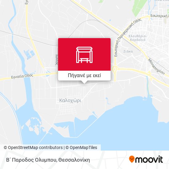 Β΄ Παροδος Ολυμπου χάρτης