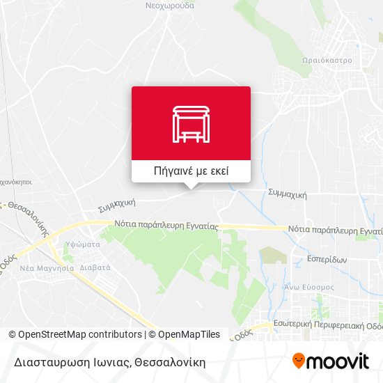 Διασταυρωση Ιωνιας χάρτης
