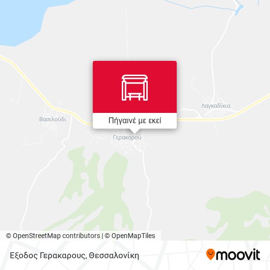 Εξοδος Γερακαρους χάρτης