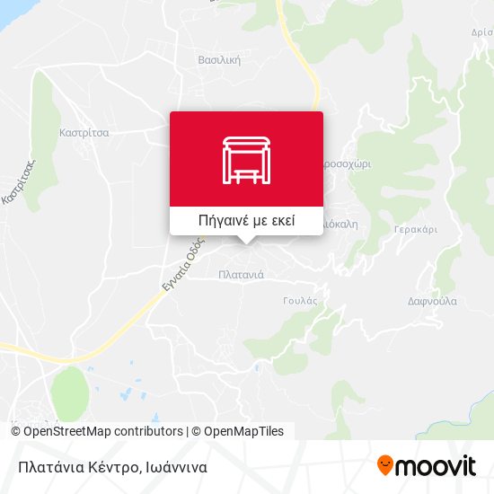 Πλατάνια Κέντρο χάρτης
