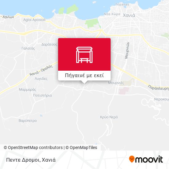 Πεντε Δρομοι χάρτης