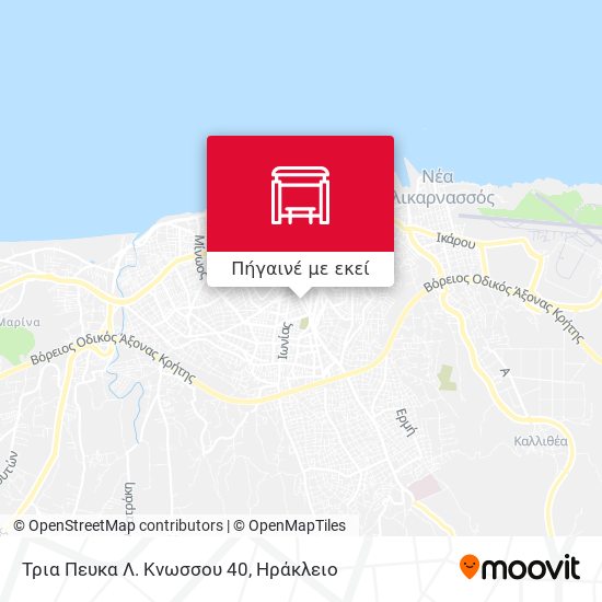 Τρια Πευκα Λ. Κνωσσου 40 χάρτης