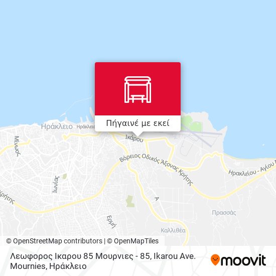 Λεωφορος Ικαρου 85 Μουρνιες - 85, Ikarou Ave. Mournies χάρτης
