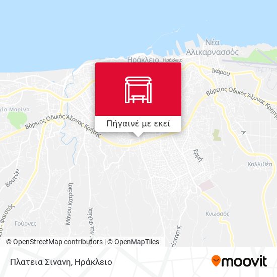 Πλατεια Σινανη χάρτης