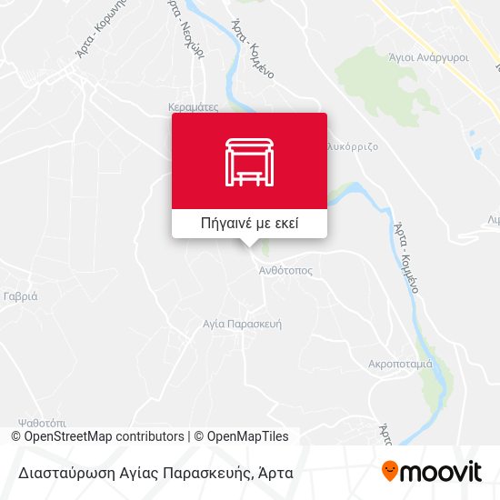 Διασταύρωση Αγίας Παρασκευής χάρτης