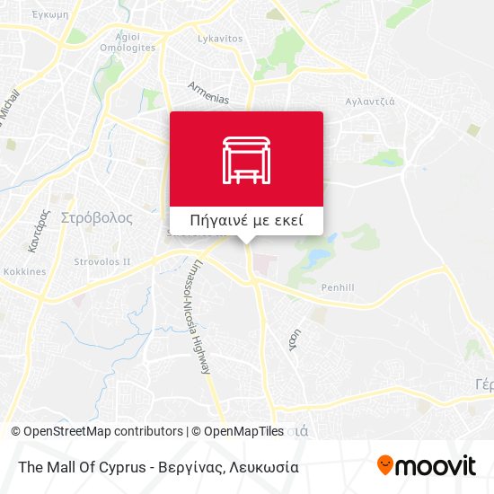 The Mall Of Cyprus - Βεργίνας χάρτης