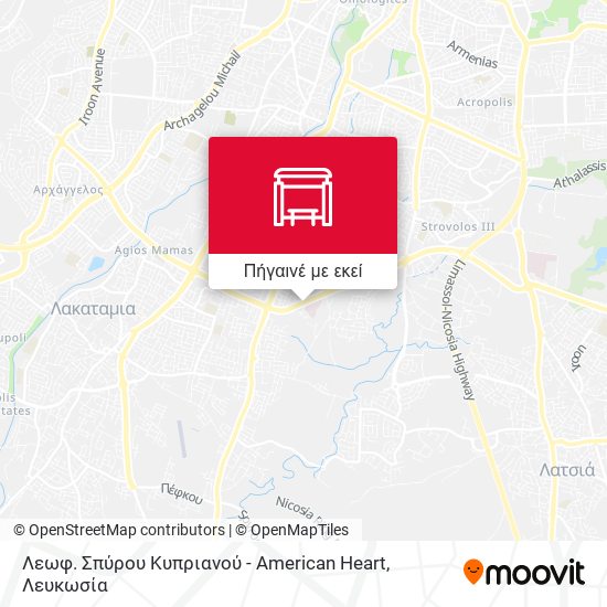 Λεωφ. Σπύρου Κυπριανού - American Heart χάρτης