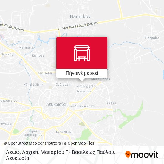 Λεωφ. Αρχιεπ. Μακαρίου Γ - Βασιλέως Παύλου χάρτης
