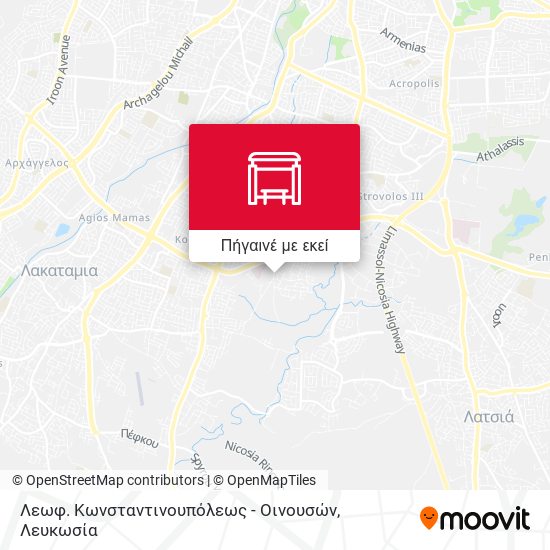 Λεωφ. Κωνσταντινουπόλεως - Οινουσών χάρτης