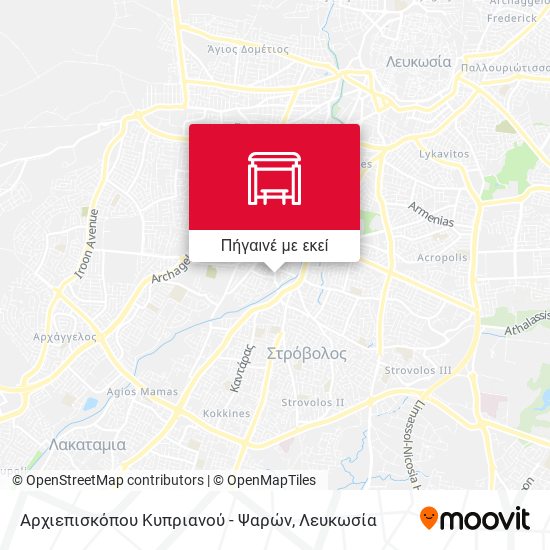 Αρχιεπισκόπου Κυπριανού - Ψαρών χάρτης