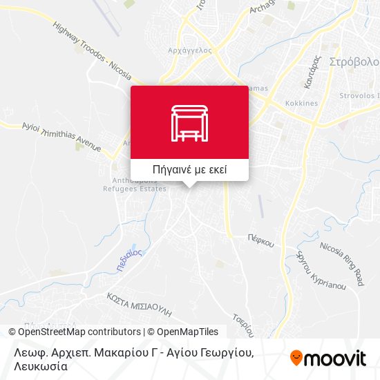 Λεωφ. Αρχιεπ. Μακαρίου Γ - Αγίου Γεωργίου χάρτης