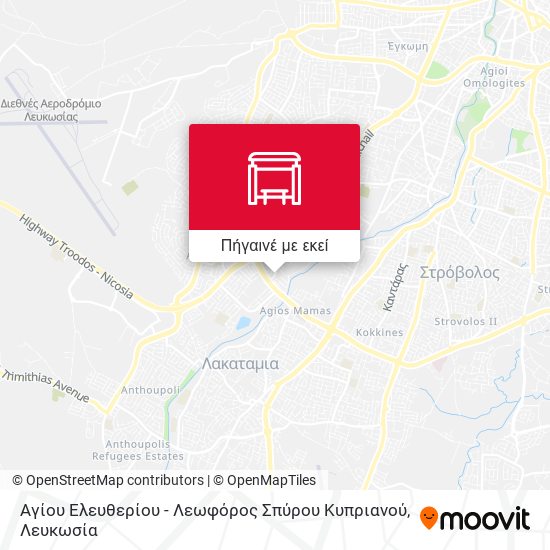 Αγίου Ελευθερίου - Λεωφόρος Σπύρου Κυπριανού χάρτης