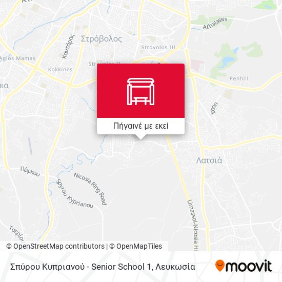 Σπύρου Κυπριανού - Senior School 1 χάρτης