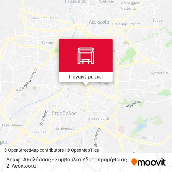 Λεωφ. Αθαλάσσας - Συμβούλιο Υδατοπρομήθειας 2 χάρτης