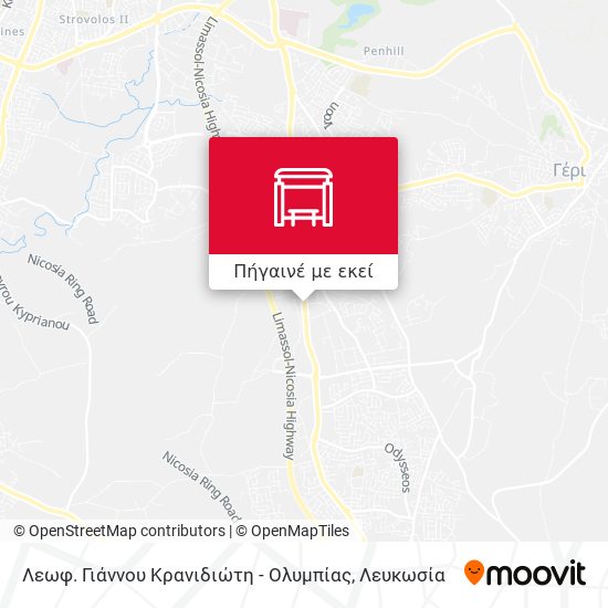 Λεωφ. Γιάννου Κρανιδιώτη - Ολυμπίας χάρτης
