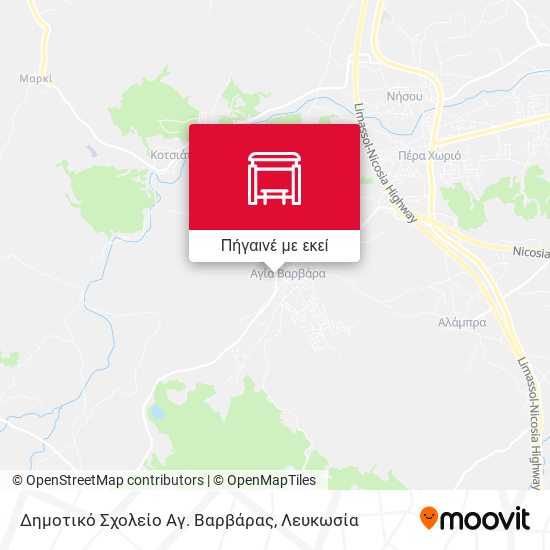 Δημοτικό Σχολείο Αγ. Βαρβάρας χάρτης
