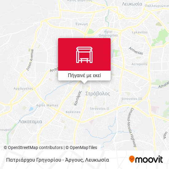 Πατριάρχου Γρηγορίου - Άργους χάρτης