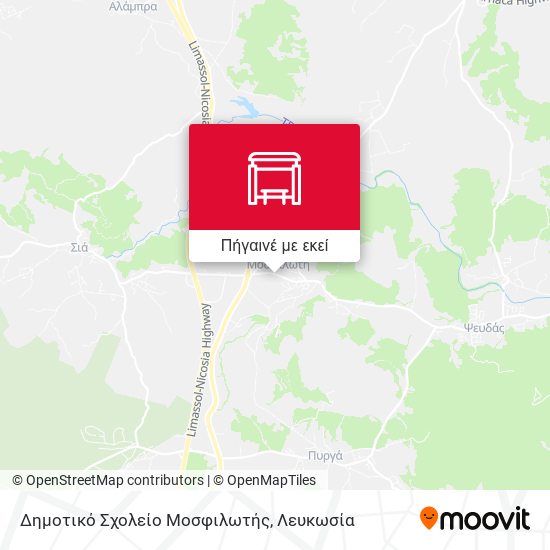 Δημοτικό Σχολείο Μοσφιλωτής χάρτης