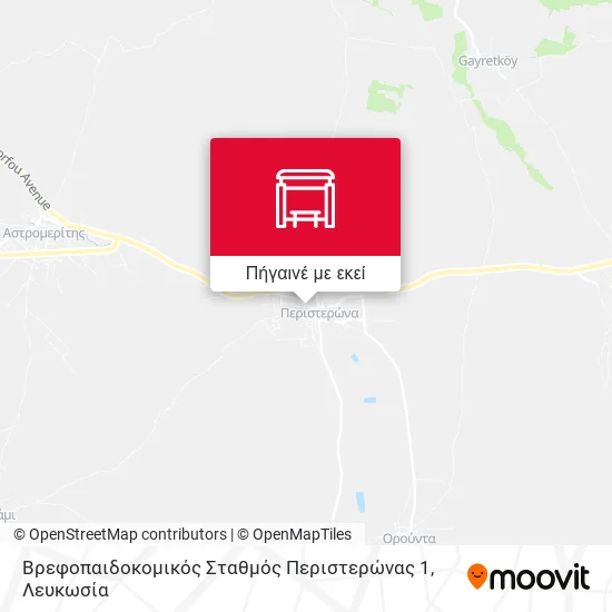 Βρεφοπαιδοκομικός Σταθμός Περιστερώνας 1 χάρτης