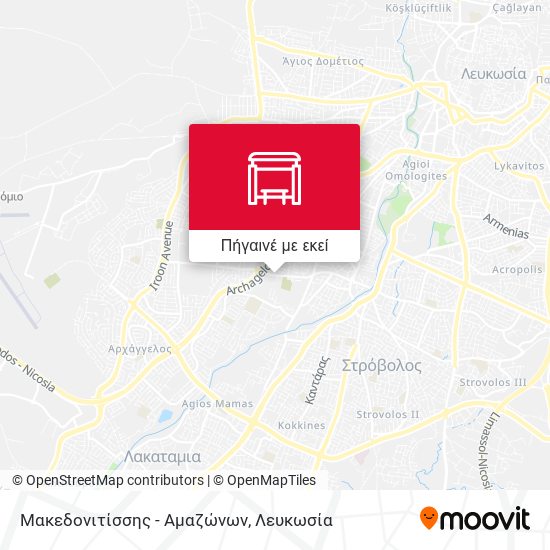 Μακεδονιτίσσης - Αμαζώνων χάρτης