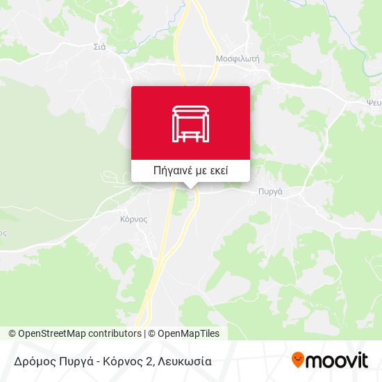 Δρόμος Πυργά - Κόρνος 2 χάρτης