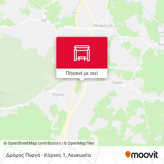 Δρόμος Πυργά - Κόρνος 1 χάρτης