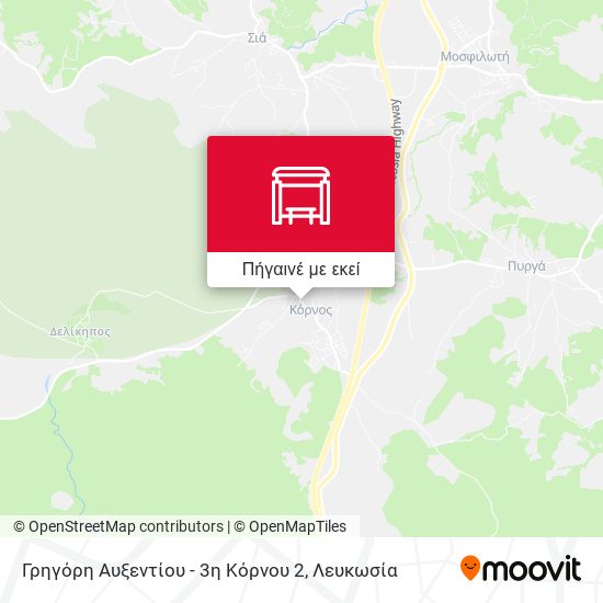 Γρηγόρη Αυξεντίου - 3η Κόρνου 2 χάρτης