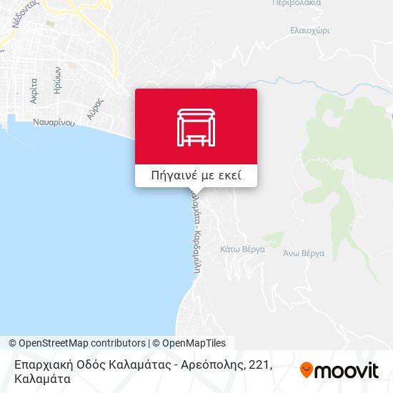 Επαρχιακή Οδός Καλαμάτας - Αρεόπολης, 221 χάρτης