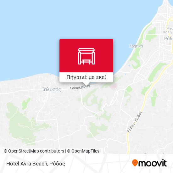 Hotel Avra Beach χάρτης