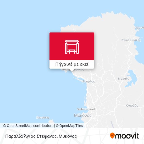 Παραλία Άγιος Στέφανος χάρτης
