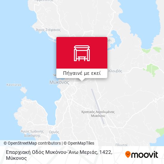 Επαρχιακή Οδός Μυκόνου-'Ανω Μεριάς, 1422 χάρτης