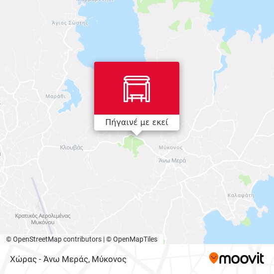 Χώρας - Άνω Μεράς χάρτης