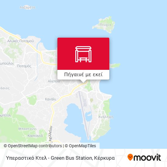 Υπεραστικό Κτελ - Green Bus Station χάρτης
