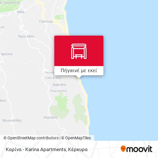 Καρίνα - Karina Apartments χάρτης