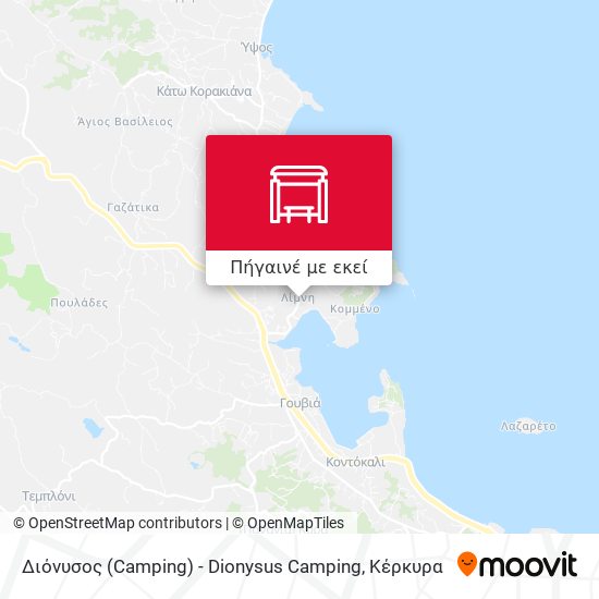Διόνυσος (Camping) - Dionysus Camping χάρτης