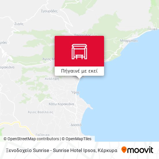 Ξενοδοχείο Sunrise - Sunrise Hotel Ipsos χάρτης
