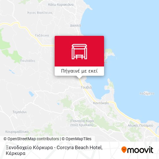 Ξενοδοχείο Κόρκυρα - Corcyra Beach Hotel χάρτης