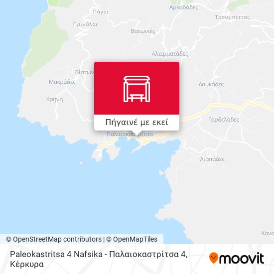 Paleokastritsa 4 Nafsika - Παλαιοκαστρίτσα 4 χάρτης