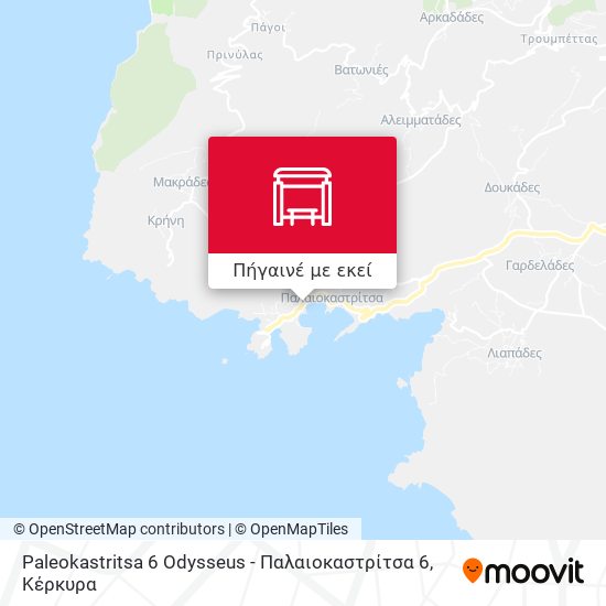Paleokastritsa 6 Odysseus - Παλαιοκαστρίτσα 6 χάρτης